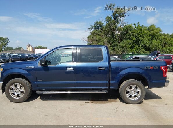 1FTEW1EG2HKE36705 2017 FORD F150 Синий Панорамный вид салона 360°