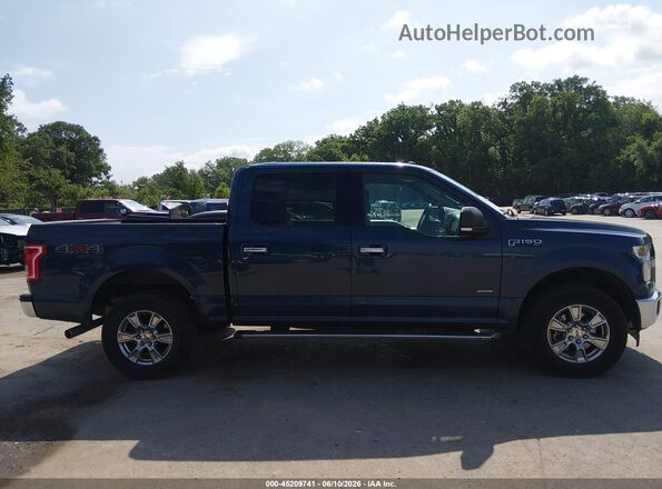 1FTEW1EG2HKE36705 2017 FORD F150 Синий Вид задней части салона