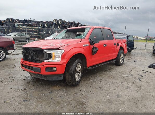 1FTEW1EG2JFB49900 2018 FORD F150 Red Առջևի ձախ երեք քառորդ տեսարան