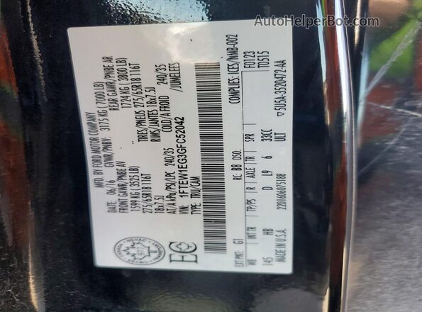 1FTEW1EG3GFC52042 2016 FORD F150 Black Vista del compartimento del motor