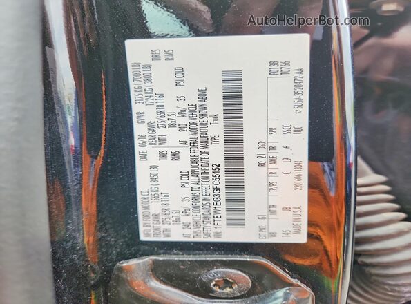 1FTEW1EG3GFC55152 2016 FORD F150 Black VIN կոդի պիտակի տեսք
