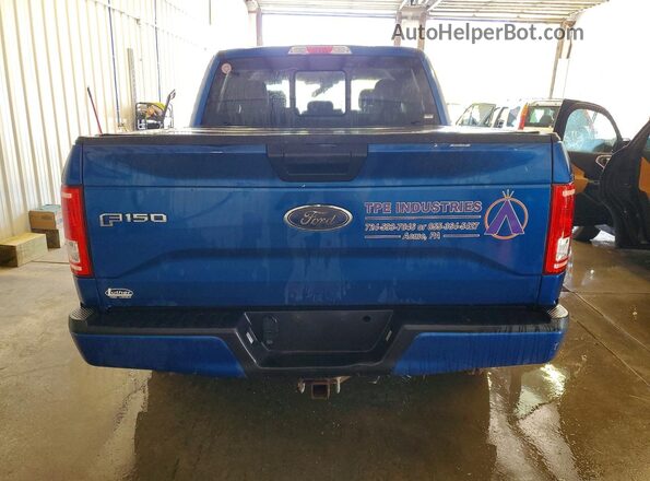 1FTEW1EG3HFA65336 2017 FORD F150 Blue Вид ззаду