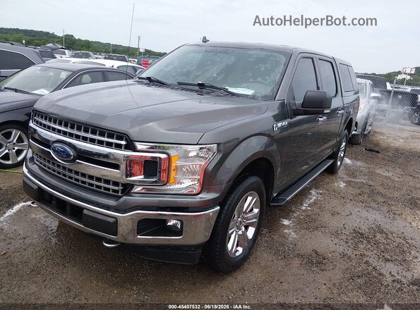 1FTEW1EG3JKD53452 2018 FORD F150 Gray Vista tres cuartos delantera izquierda