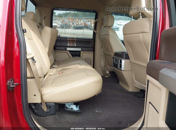 1FTEW1EG5JFD02267 2018 FORD F150 Red Widok naklejki z numerem VIN