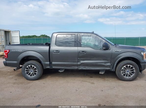 1FTEW1EG6JKF58926 2018 FORD F150 Gray Вид задньої частини салону