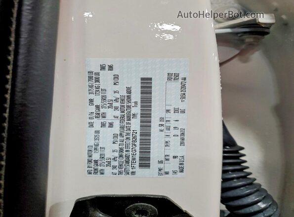 1FTEW1EG7GFB26721 2016 FORD F150 White Вид підкапотного простору
