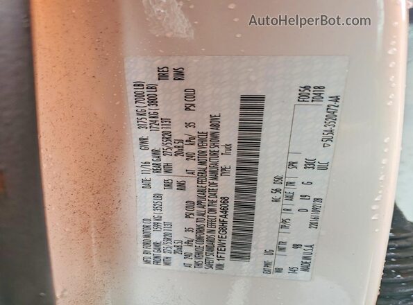 1FTEW1EG8HFA46068 2017 FORD F150 White Շարժիչի բաժամունքի տեսք
