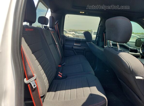 1FTEW1EG8JFB66071 2018 FORD F150 White Rear seats view