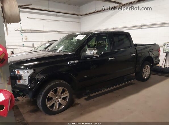 1FTEW1EG9GFD41632 2016 FORD F150 Black Առջևի ձախ երեք քառորդ տեսարան