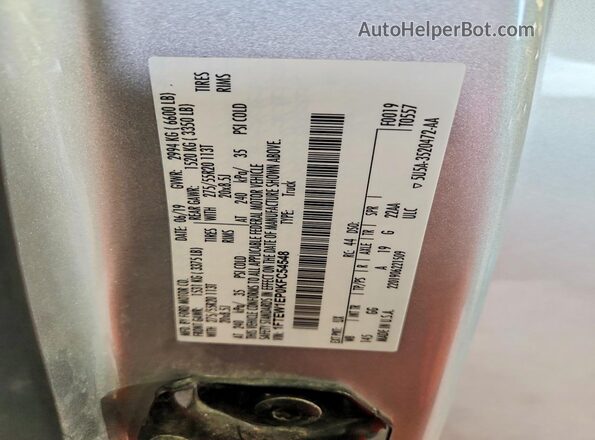 1FTEW1EP0KFC54548 2019 FORD F150 Silver Вид підкапотного простору