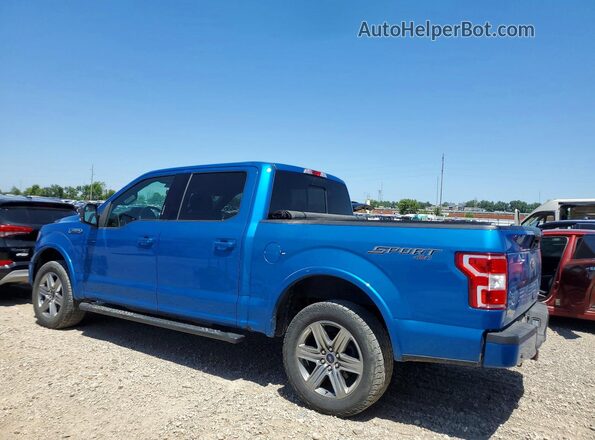 1FTEW1EP0KKD72140 2019 FORD F150 Blue Trasero izquierdo