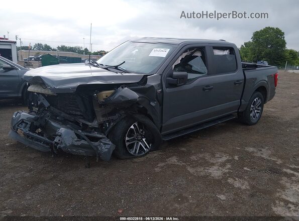 1FTEW1EP0MKD77793 2021 FORD F150 Серый Передняя левая четверть