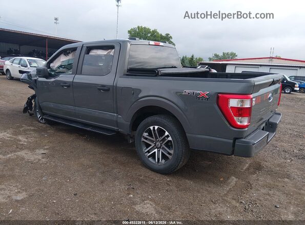 1FTEW1EP0MKD77793 2021 FORD F150 Серый Задняя левая четверть