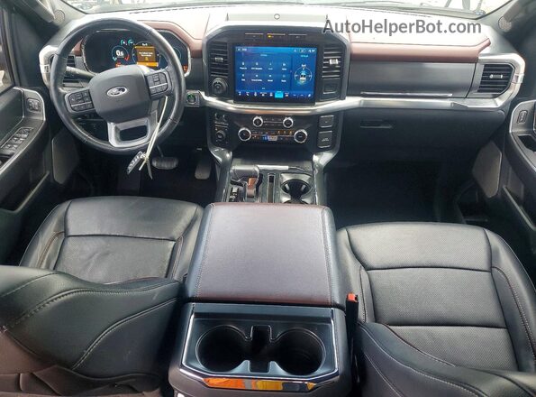 1FTEW1EP0PKD64112 2023 FORD F150 Gray Widok deski rozdzielczej