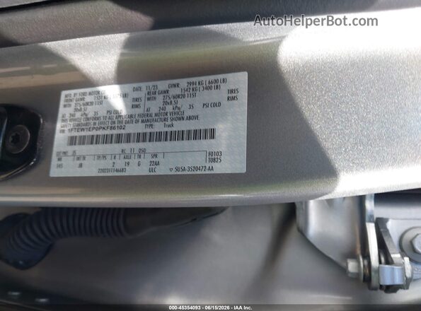 1FTEW1EP0PKF86102 2023 FORD F150 Silver Вид підкапотного простору
