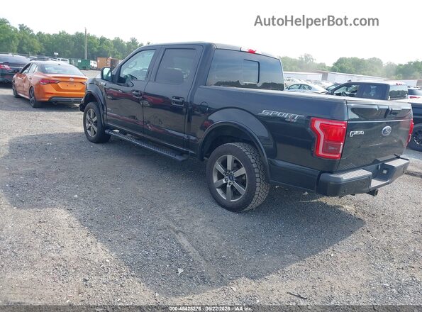 1FTEW1EP1GFB40128 2016 FORD F150 Black Rear left