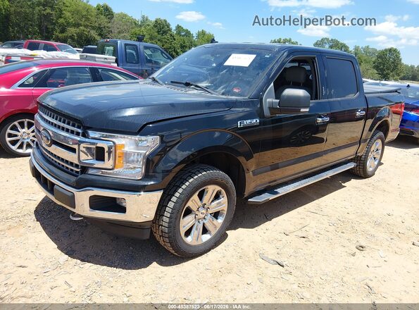 1FTEW1EP1JFB56689 2018 FORD F150 Black Առջևի ձախ երեք քառորդ տեսարան