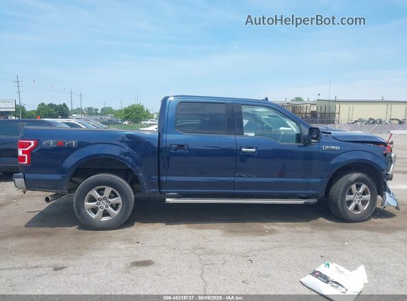 1FTEW1EP1JFD51689 2018 FORD F150 Blue უკანა სალონის ხედი