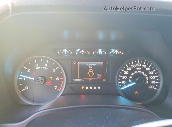 1FTEW1EP1KFC89888 2019 FORD F150 Red Instrument cluster view