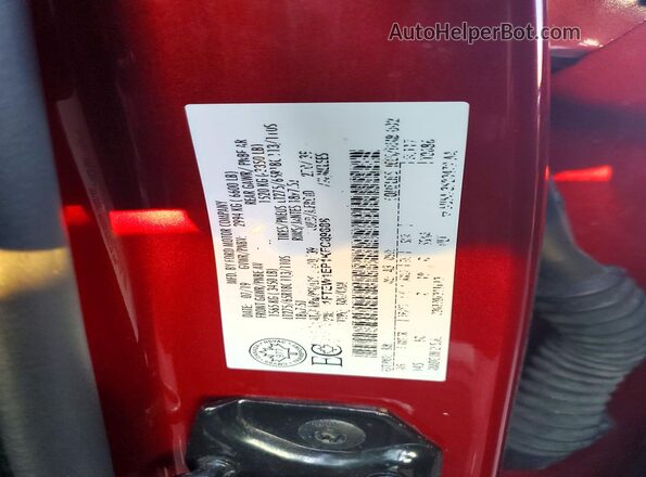 1FTEW1EP1KFC89888 2019 FORD F150 Red Engine compartment view