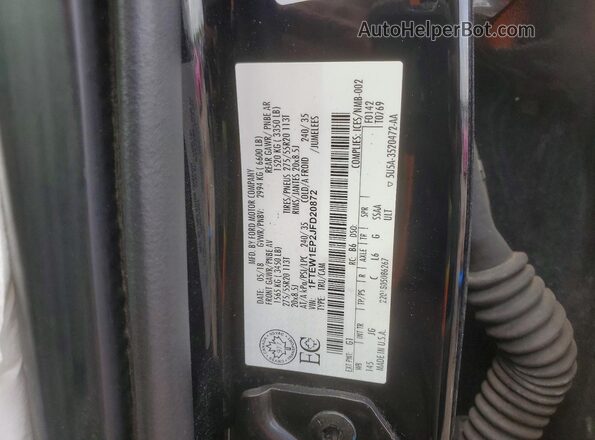 1FTEW1EP2JFD20872 2018 FORD F150 Black Vista del compartimento del motor