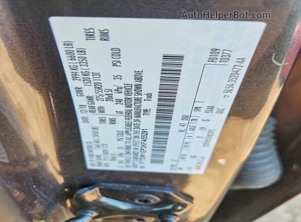 1FTEW1EP2KFA55291 2019 FORD F150 Gray Widok komory silnika