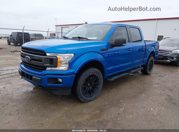 1FTEW1EP2LKD03225 2020 FORD F150 Blue Передня ліва чверть
