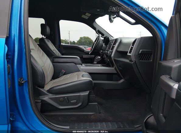 1FTEW1EP2LKD03225 2020 FORD F150 Blue Вид салону спереду