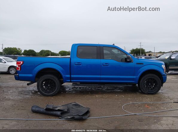 1FTEW1EP2LKD03225 2020 FORD F150 Blue Вид задньої частини салону