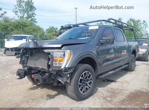 1FTEW1EP2PKG23411 2023 FORD F150 Gray წინა მარცხენა ხედი სამი მეოთხედიდან