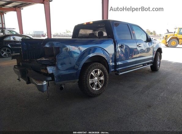1FTEW1EP3GKD57672 2016 FORD F150 Blue Trasero derecho