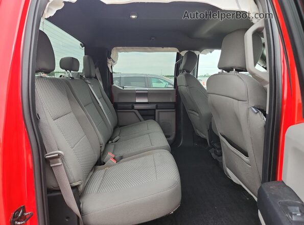1FTEW1EP3JFB11091 2018 FORD F150 Red Вид задніх сидінь