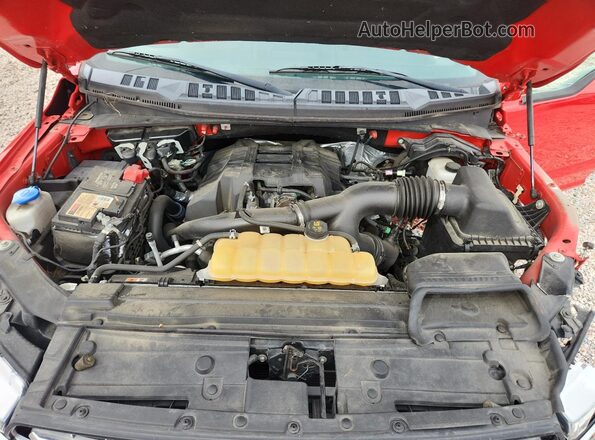 1FTEW1EP3JFB11091 2018 FORD F150 Red Вид задньої частини салону