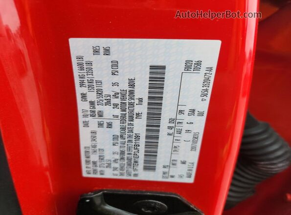 1FTEW1EP3JFB11091 2018 FORD F150 Red Вид підкапотного простору
