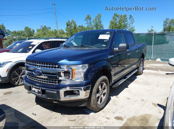 1FTEW1EP4JFB41247 2018 FORD F150 Синий Передняя левая четверть
