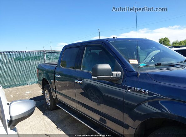 1FTEW1EP4JFB41247 2018 FORD F150 Синий Вид задней части салона