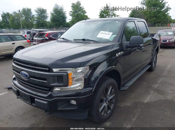 1FTEW1EP4KFC00234 2019 FORD F150 Black Առջևի ձախ երեք քառորդ տեսարան