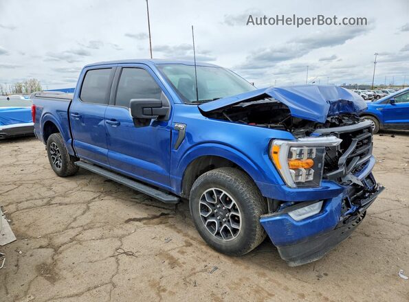 1FTEW1EP4PKE06278 2023 FORD F150 Blue Передня права чверть