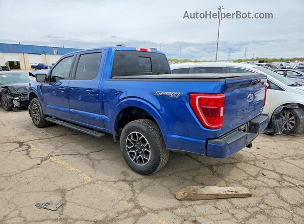 1FTEW1EP4PKE06278 2023 FORD F150 Blue Задня ліва чверть