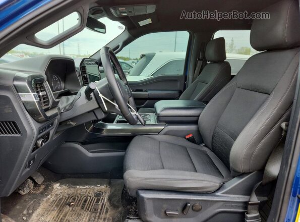 1FTEW1EP4PKE06278 2023 FORD F150 Blue Вид салону спереду