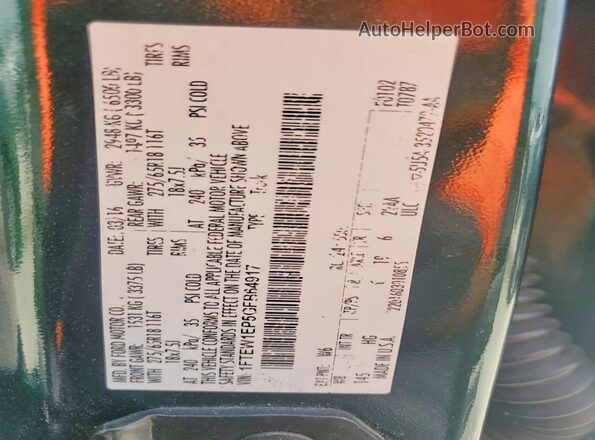 1FTEW1EP5GFB64917 2016 FORD F150 Green Engine compartment view