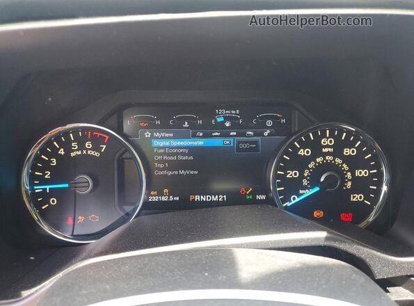 1FTEW1EP5GFB64917 2016 FORD F150 Green Instrument cluster view