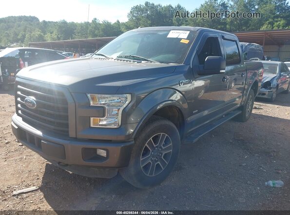 1FTEW1EP5GFC26610 2016 FORD F150 Gray Front left