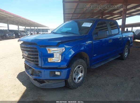 1FTEW1EP5HFC00462 2017 FORD F150 Blue წინა მარცხენა ხედი სამი მეოთხედიდან