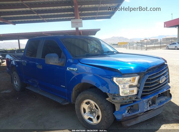 1FTEW1EP5HFC00462 2017 FORD F150 Blue წინა ხედი