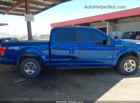 1FTEW1EP5HFC00462 2017 FORD F150 Blue უკანა სალონის ხედი