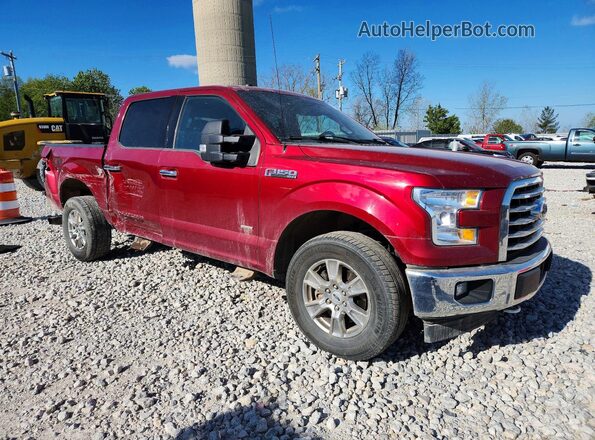 1FTEW1EP5HFC02020 2017 FORD F150 Бордовый Передняя правая четверть
