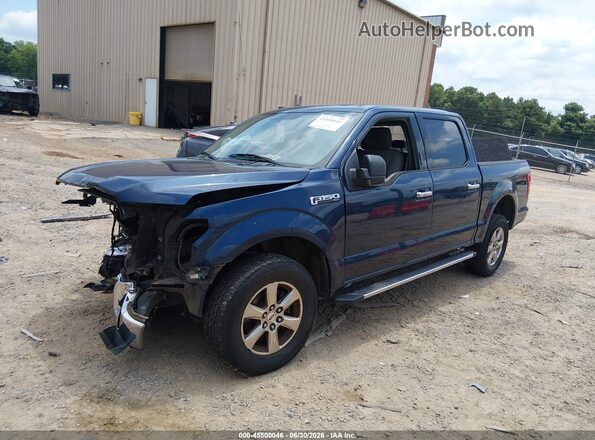 1FTEW1EP5JFA92379 2018 FORD F150 Blue Przód lewy