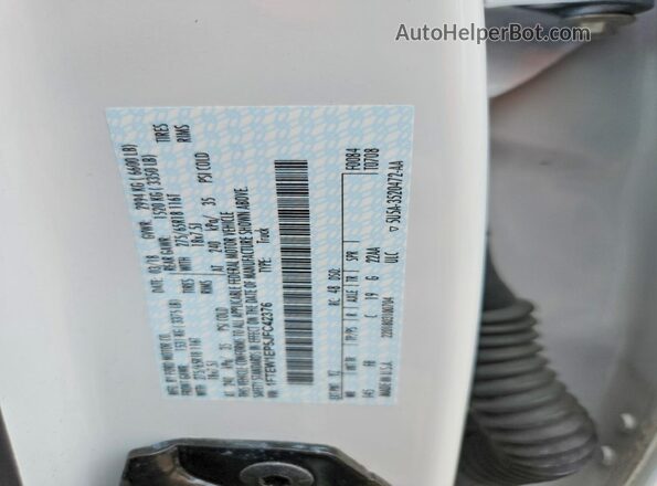 1FTEW1EP5JFC42376 2018 FORD F150 White ძრავის განყოფილების ხედი