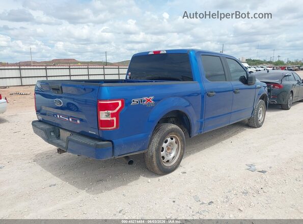 1FTEW1EP5JKF13878 2018 FORD F150 Blue Задня права чверть